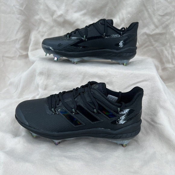 Adidas Baseball Cleats Mens/Boys 6.5 Black Adizero Afterburner 8 Softball Metal‎ - Picture 3 of 6